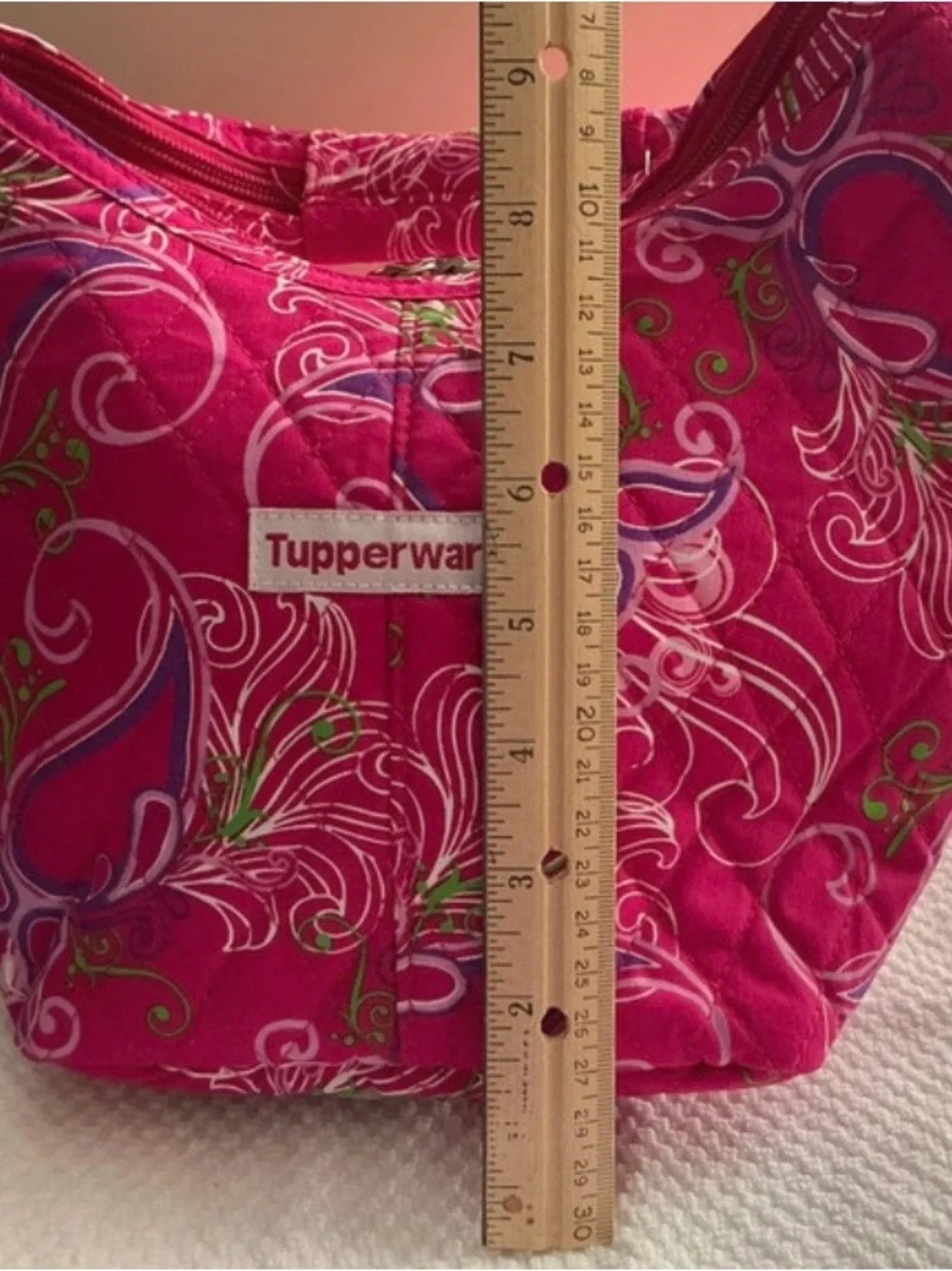 vintage Tupperware Pink Lunch Tote Set